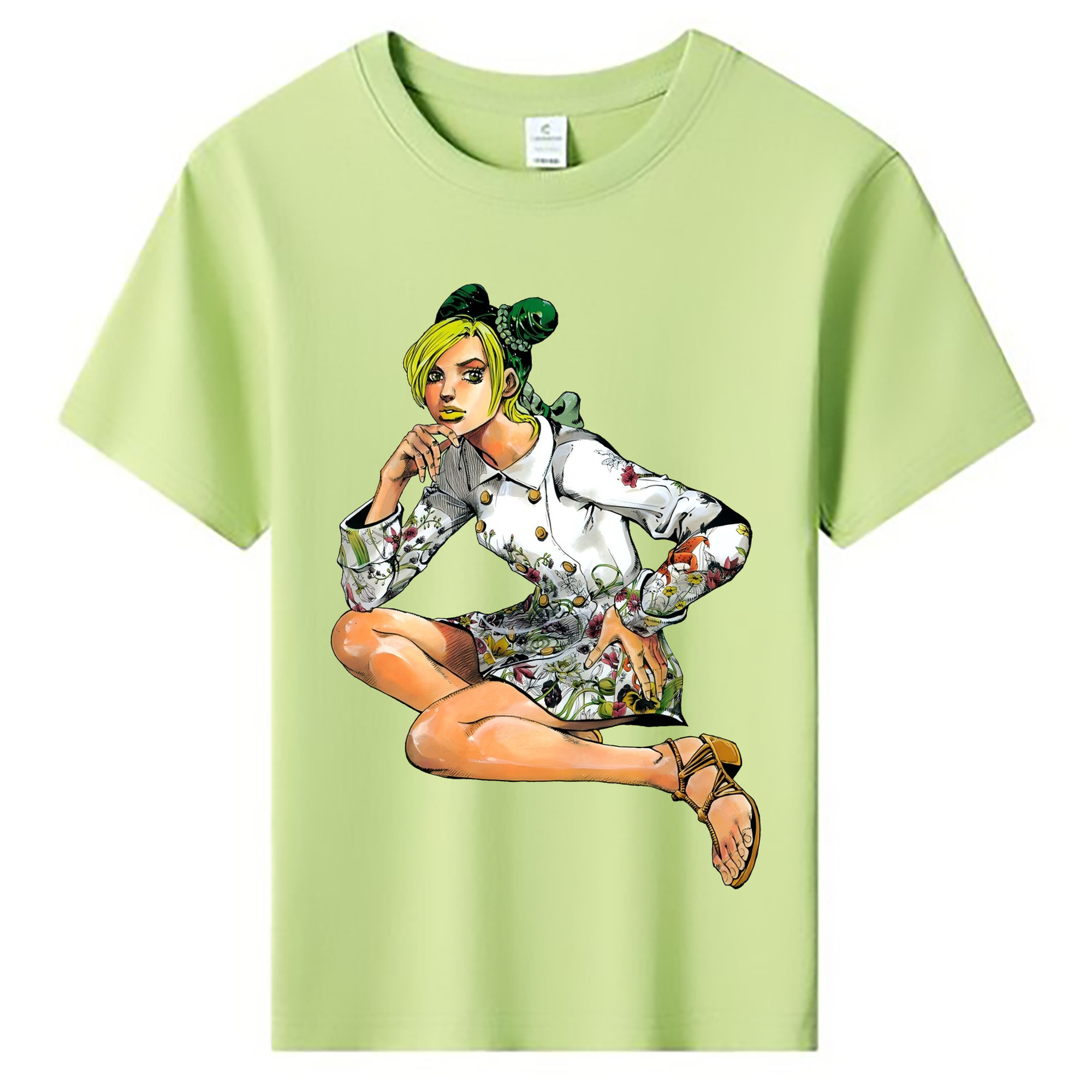 （画像用） "ジョジョの奇妙な冒険 くうじょう ジョリーン JoJo's Bizarre Adventure Jolyne Cujoh " 綿100％キッズTシャツ（フロントプリント）